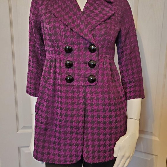 Mac & Jac Women Size S Double Breasted Coat Flare - Picture 6 of 8